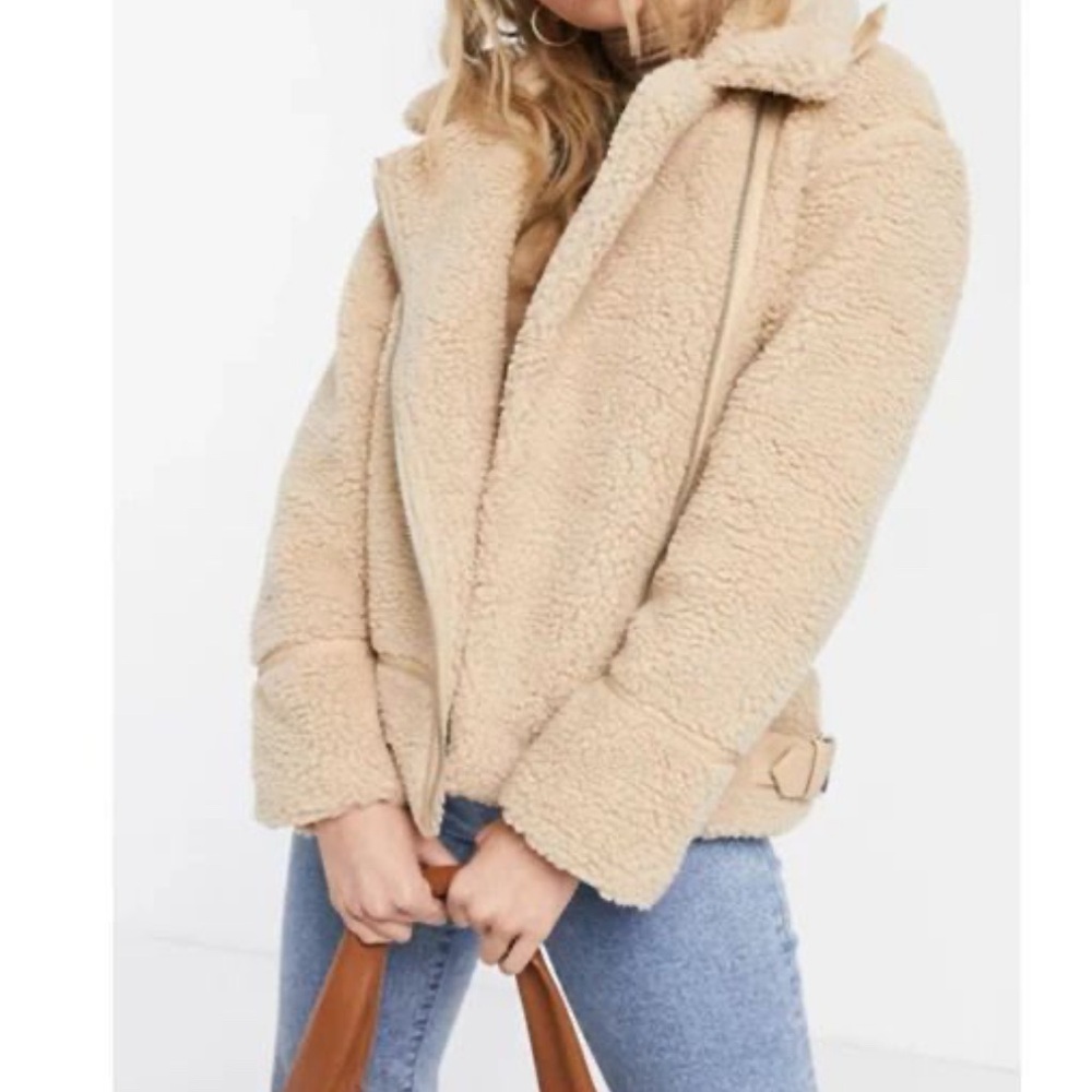 Vici Taupe Teddy Jacket